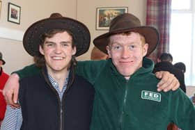 Michael Hoggitt and Jonathan Nutt  pictured at the Mosside Tractor run