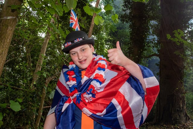 Dressed for the occasion at Scarva on Saturday is Nathan Porter from Markethill. TH 101