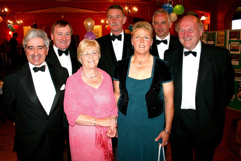 Robinson Board Members pictured at a 70th Anniversary Dinner Dance for the Robinson Board at Ballymoney Rugby Club in 2007. Included in the picture are Kay Dunlop, Margaret Alison, Hugh Clarke, Henrt Algeo, Chairman David Robinson, Dr John Johnston and Joe Gillan