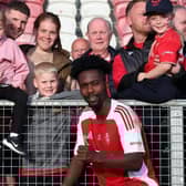 The Portadown players took time after the game to sign autographs and get selfies with the sea of smiling faces