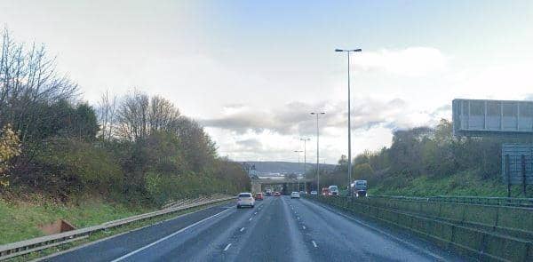 The M2 southbound lanes are closed between Sandyknowes and Greencastle. (Pic: Google).