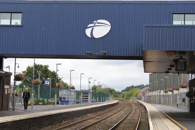 The Belfast to Portadown railway line will be closed on Sunday due to engineering work says Translink.