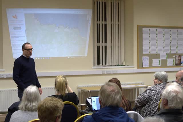 James Bamford (North Mapping Services) showcases the features of the new digital heritage map.