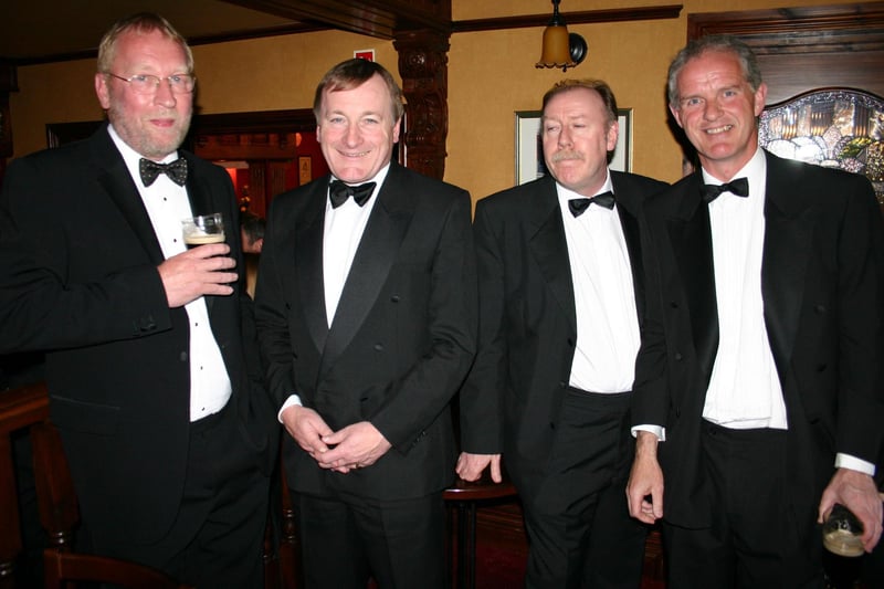 All smiles for the camera at a 70th Anniversary Dinner Dance for the Robinson Board at Ballymoney Rugby Club back in 2007
