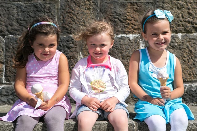 Summer days out for cousins Lucia, Isabella and Abigail Duncan, 2013. INCT 31-434-RM