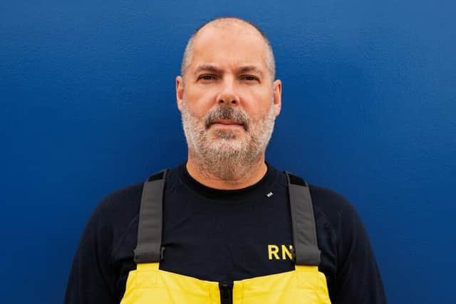 Portrush RNLI Coxswain Perry Walton said "Usually it’s our lifeboats crews heading out to respond to Mayday calls, but now we’re the ones asking for help. Thousands of people get into danger on and around the water each year and need our help, but everything we do is only possible thanks to the generosity of our supporters." CREDIT PORTRUSH RNLI