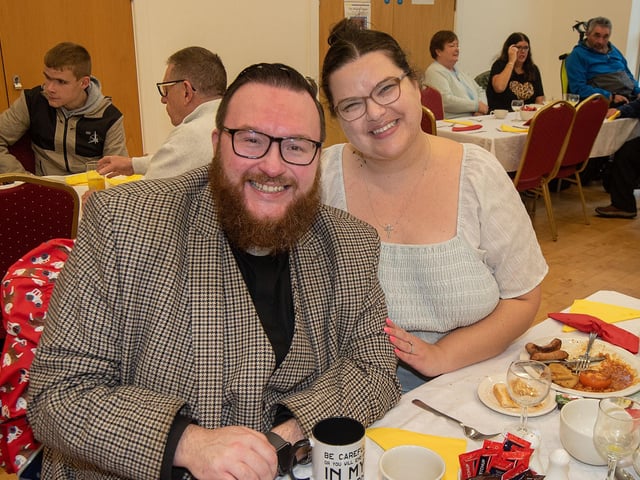 Rev Stuart Moles, associate minister and his wife Corin pictured at the Big Breakfast.