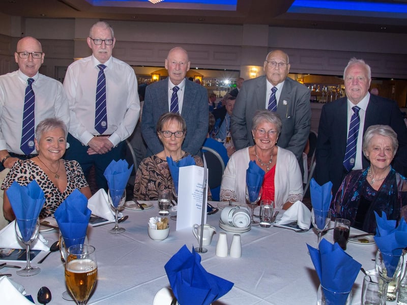 All smiles at the Glenavon Triangle Supporters Club 75th anniversary dinner. LM22-227.