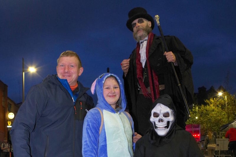 Pictured enjoying the Halloween event at Market Square on Friday evening.