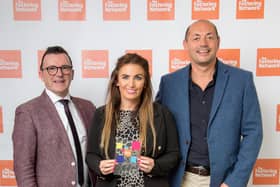 Action for Children fostering team leader David Montgomery, Fiona Fitzgerald and Fiona’s husband Ste Fitzgerald.