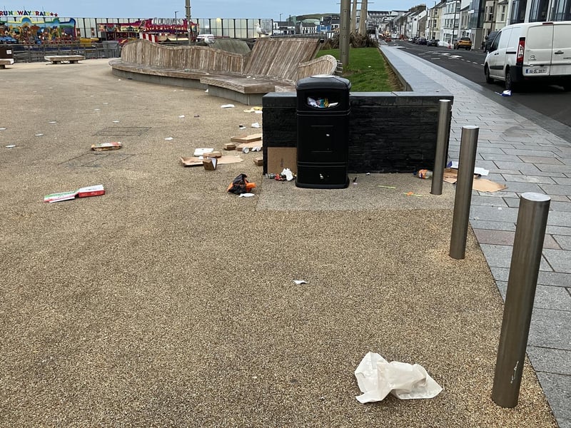 ...and finally, the thing I really hate - LITTER! Sadly, Portrush can be a victim of its own success and popularity at times. This was taken on a March Monday morning at 7am just before the Causeway Coast & Glens Council cleaners moved in, not at the height of the tourist season so you can imagine just how bad it gets in the summer. There are plenty of bins around the town, please use them. If the bins are full to overflowing, it's simple - show some personal responsibility and take it home!