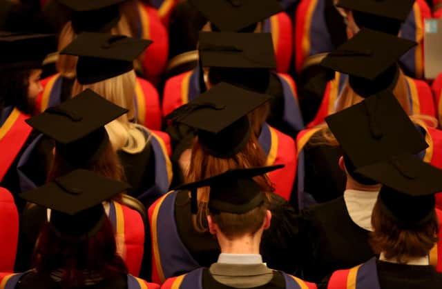 A general view of a graduation ceremony at University Campus Suffolk in Ipswich.