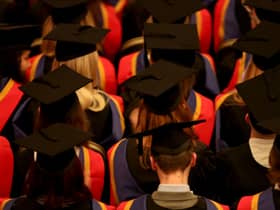 A general view of a graduation ceremony at University Campus Suffolk in Ipswich.