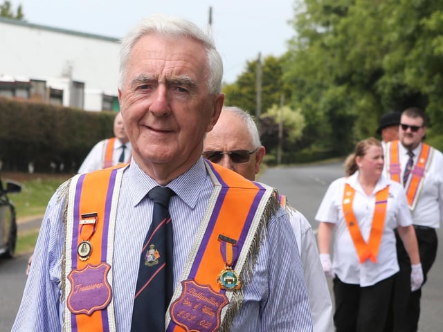 Walter McMullan was among the brethren and visiting brethren on parade during the Ballyrashane LOL 431 parade to their church service in Ballyrashane  Presbyterian Church last Sunday