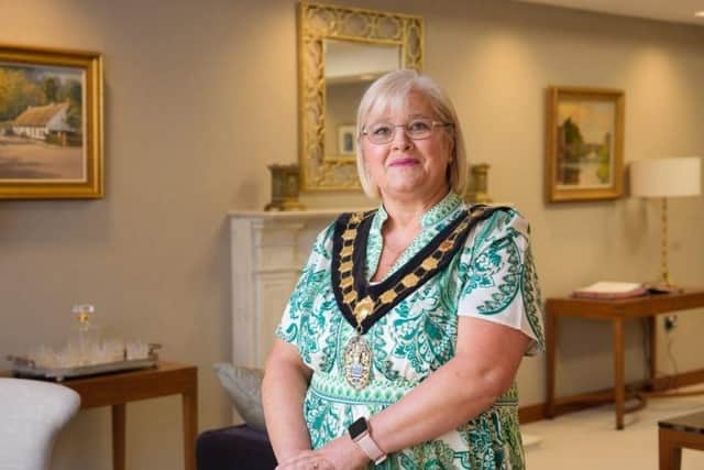Councillor Mary O’Dowd has been formally installed as the new Lord Mayor of Armagh City, Banbridge and Craigavon Borough Council. Picture: ABC Borough Council.