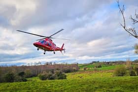 Northern Ireland Air Ambulance attended the incident. Photo provided by PSNI