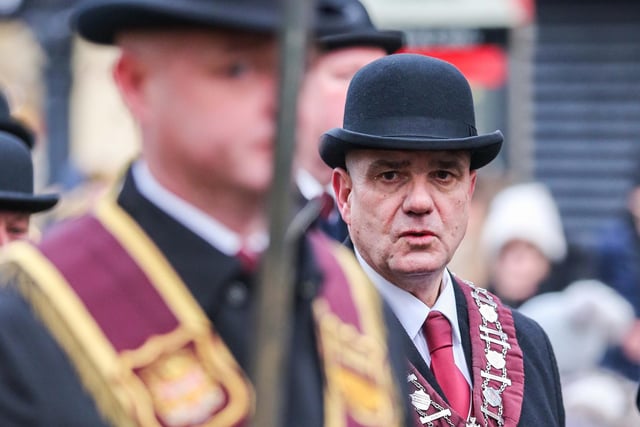Graeme Stenhouse ABOD Governor on parade on Saturday. Picture: Lorcan Doherty / Presseye