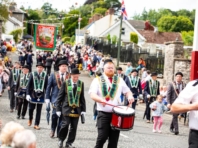 The parade makes its way through Loughgall.
