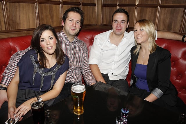 Rachael, Tim, Lamont and Lucy enjoying New Year's Eve at Kellys Portrush in 2011