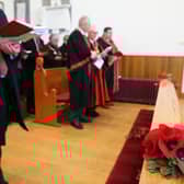 Remembrance Sunday on Rathlin Island.