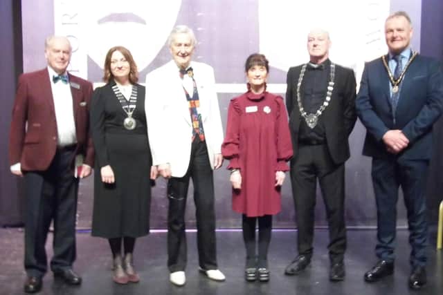The presentation party on the final night of Portadown Drama Festival. Picture: Portadown Drama Festival