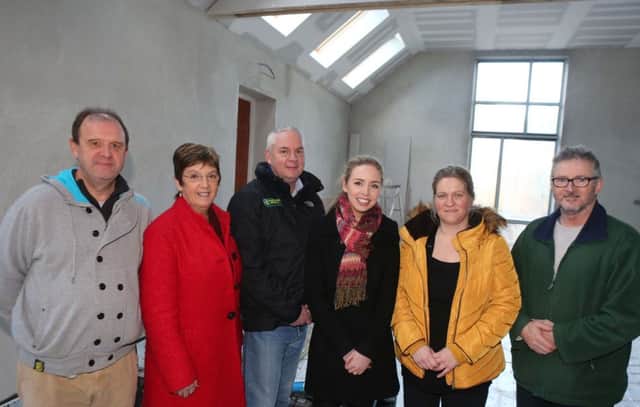Pictured are Brian Ferguson, Communication Support Worker, Dorothy Hegarty, MBE, Trustee, Councillor Dermot Nicholl, Causeway Coast and Glens LAG Board Member, DearbhÃ¡ile Hutchinson, Development Officer and James Mc Kernan, Chairman.