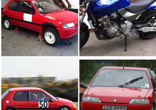 Police have released these images of vehicles stolen during a burglary.