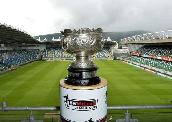The BetMcLean League Cup. Pic by PressEye Ltd.