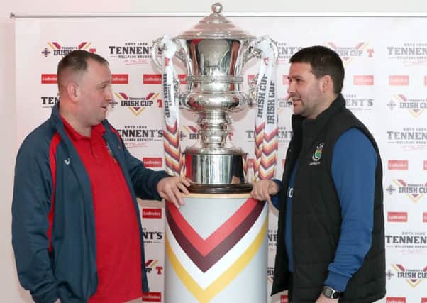 Glebe Rangers manager Jason Wilmont will go toe-to-toe with Linfield boss David Healy and his trophy holders next month at Windsor Park following yesterdays Tennents Irish Cup fifth-round draw. Pic by PressEye Ltd.