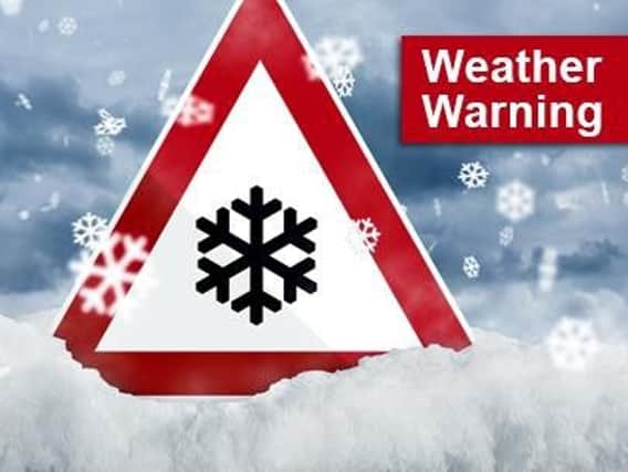 The weather warning was issued on Wednesday morning.