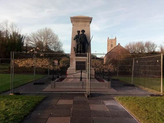 Larne War Memorial pictured on Monday, December 18.