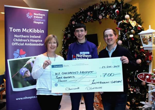 Golf star Tom McKibbin who, along with GolfNow, raised funds to cover the cost of three days of running Specialist Community Nursing services for NI Children's Hospice.