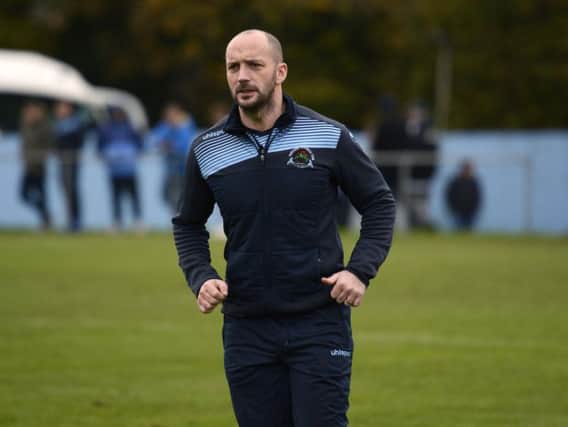 Manager Paddy McLaughlin watched his Institute side lose at Loughgall.