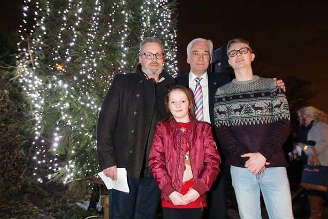 NI Hospice President Paul Clarke pictured at the Lights to Remember Service at Dominican College.