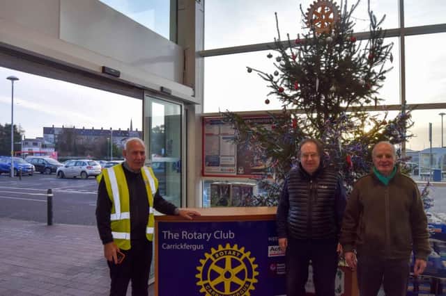 From left, Rotarians Sam Crowe, Colin McCarthy and Stanley McAloney.