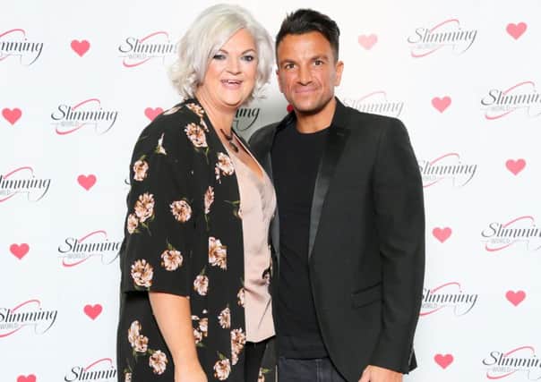 Judith with Peter Andre.