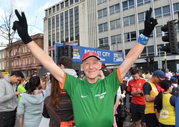 Eugene Winters at the Belfast City Marathon back in 2016