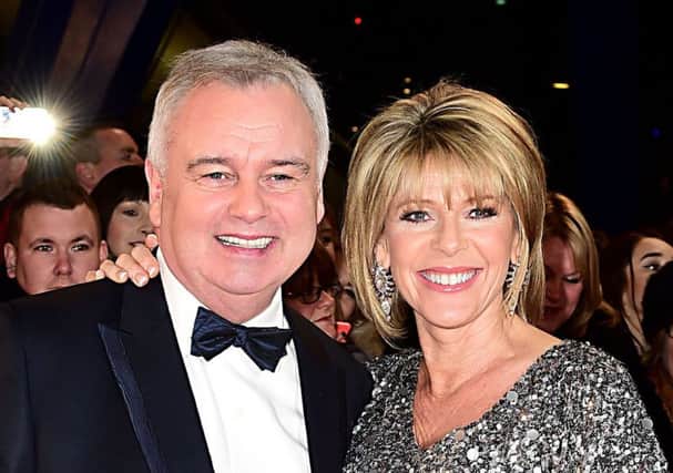 Ruth Langsford, with her husband Eamonn Holmes who has been awarded an OBE for his services to broadcasting in the New Year Honours list. PRESS ASSOCIATION