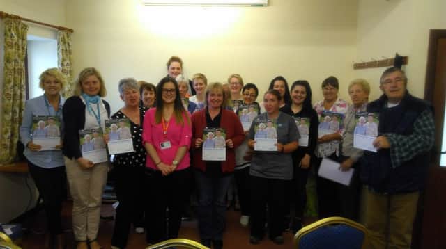Some of the 60 people on Rathlin who have completed the Dementia Friendly workshop on Rathlin Island.