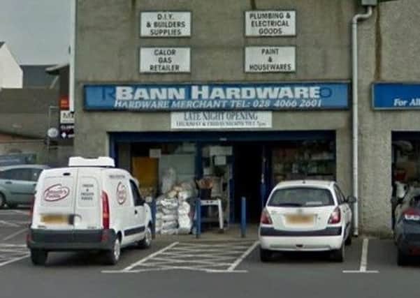 Bann Hardware, Commercial Road, Banbridge. Pic by Google