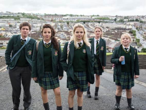 Stars of the Channel 4 comedy Derry Girls