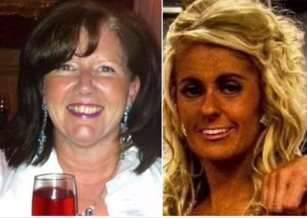 Lorraine Clyde (left) and Michelle McStravick who were killed when their vehicle was struck by another car as they negotiated a road junction in Co Antrim