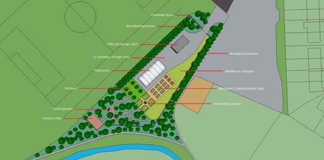 Concept plans for the proposed community garden