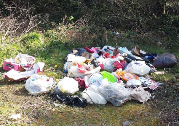 Unsightly mess: Fly-tipped rubbish. (Archive pic)