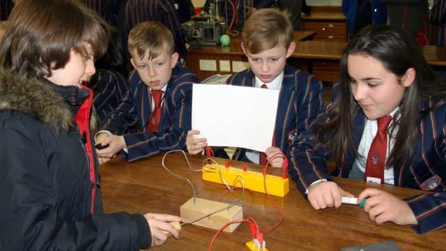 The Physics department proved popular during Coleraine Grammar School's Open Night.