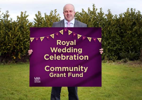 Alderman James Tinsley, Chairman of the council's Leisure & Community Development Committee, launches the council's Royal Wedding Celebration Community Grant Fund for local groups and organisations to celebrate the forthcoming Royal wedding of HRH Prince Harry and Meghan Markle.