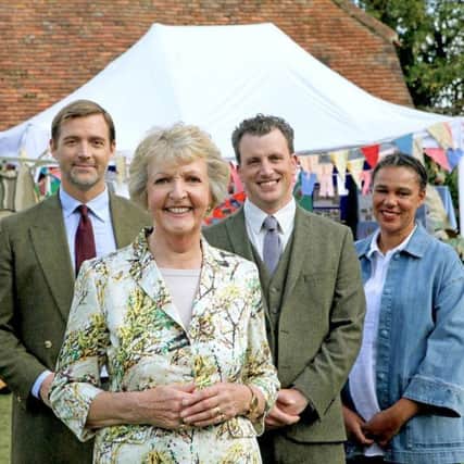 Channel 4's Village of the Year judges, Penelope Keith, Alex Langlands, Juliet Sargeant and Patrick Grant.