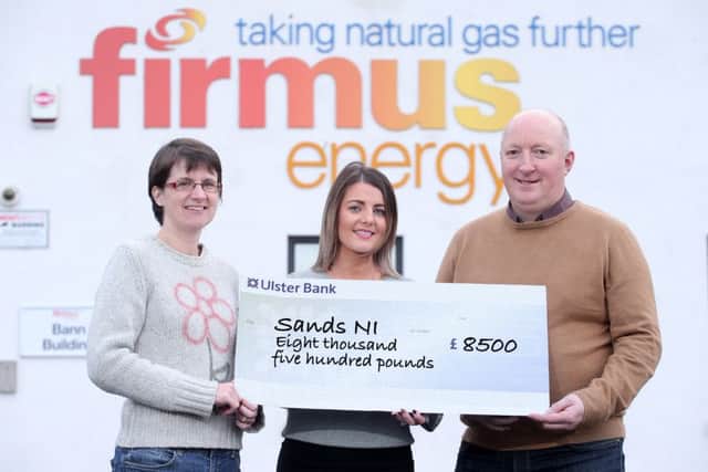 Calling for support from local businesses: L:R Claire Charles (Sands NI), Rochelle Magee (firmus energy) and Steven Guy (Sands NI).