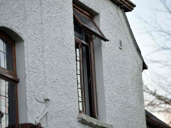 The window from where the pensioner may have jumped