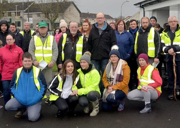 Some of the cross community volunteers who turned up to take part in a search for missing  man, Norman Prentice on Sunday afternoon. Fields and lanes around the Bann and Corcrain Rivers were searched but to no avail. INPT05-201.